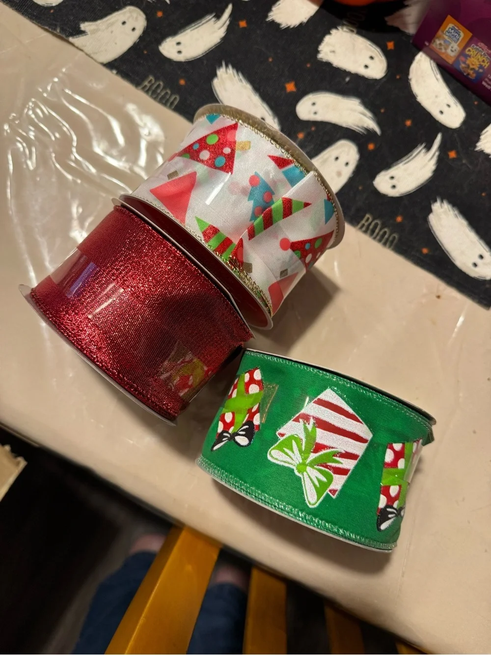 Celebrate It Holiday Ribbon Trio - Red, Green, White